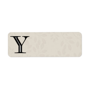 Damask Letter Y - Schwarz