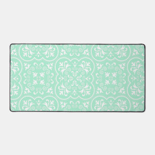 Damask Light Minze Green Designer farbig Schreibtischunterlage