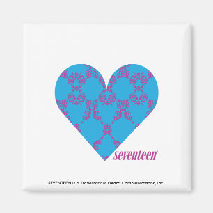 Damask Lila-Aqua 3 Magnet