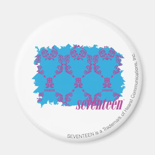 Damask Lila-Aqua 4 Magnet