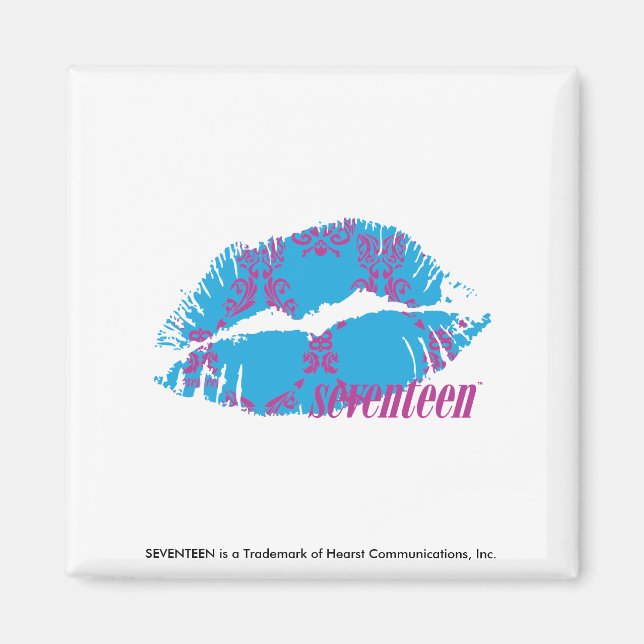 Damask Lila-Aqua Magnet (Vorne)