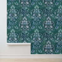 Damask luxuriöse Textur der ozeandekorativen Blume