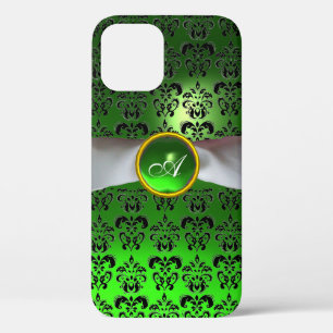 DAMASK MÄDLICH MONOGRAMM, grünes, weißes Band Case-Mate iPhone Hülle
