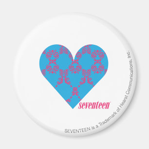 Damask Magenta-Aqua 3 Magnet