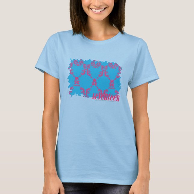 Damask Magenta-Aqua 4 T-Shirt (Vorderseite)