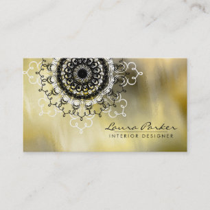 Damask Mandala Watercolor Vintages Artist Visitenkarte