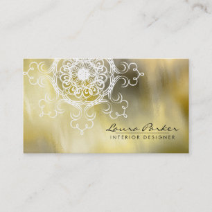 Damask Mandala Watercolor Vintages Artist Visitenkarte