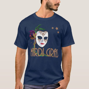 Damask Mardi Gras Mask T - Shirt