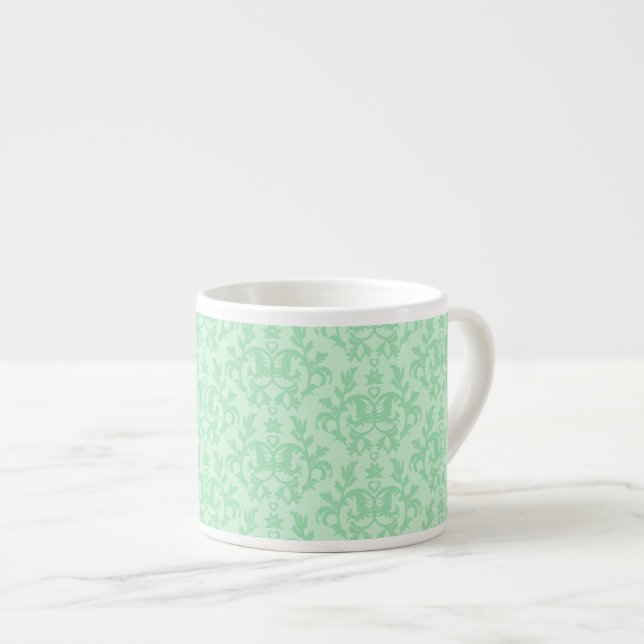 Damask minze grüne Espresso Tasse (Vorderseite Rechts)