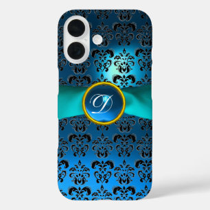 DAMASK MIRLY MONOGRAMM Blue Band iPhone 16 Hülle
