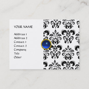 DAMASK MON RUBY hellblau-graues Gold Visitenkarte
