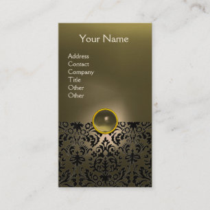 DAMASK MONOGRAM Achat grau cremefarben Visitenkarte