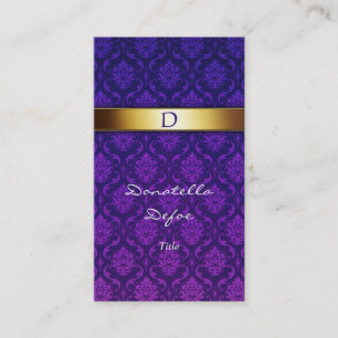 Damask Monogram Visitenkarte Professional