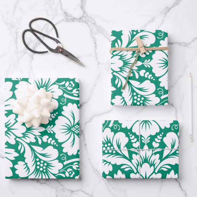 Damask Muster 10 Geschenkpapier Set (Vorderseite)