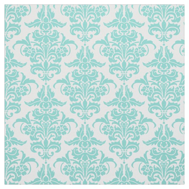 Damask Muster - Aqua Stoff (Muster)