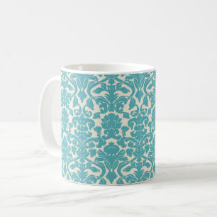 Damask Muster, Blue Damask, französischer Damaske Kaffeetasse