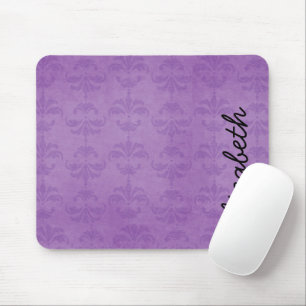 Damask Muster, Lila Damask, Ihr Name Mousepad