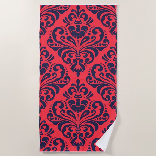 Damask Muster Strandtuch (Vorderseite)
