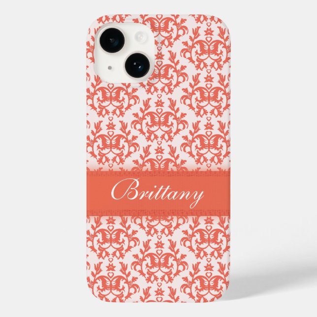 Damask orange embergname iphone Case-Mate iPhone hülle (Rückseite)
