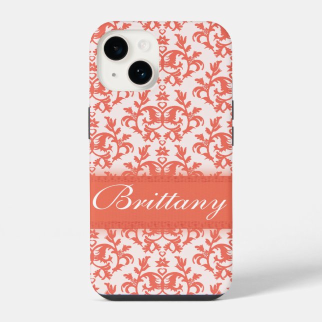 Damask orange Glutname iPhone  Hülle (Rückseite)