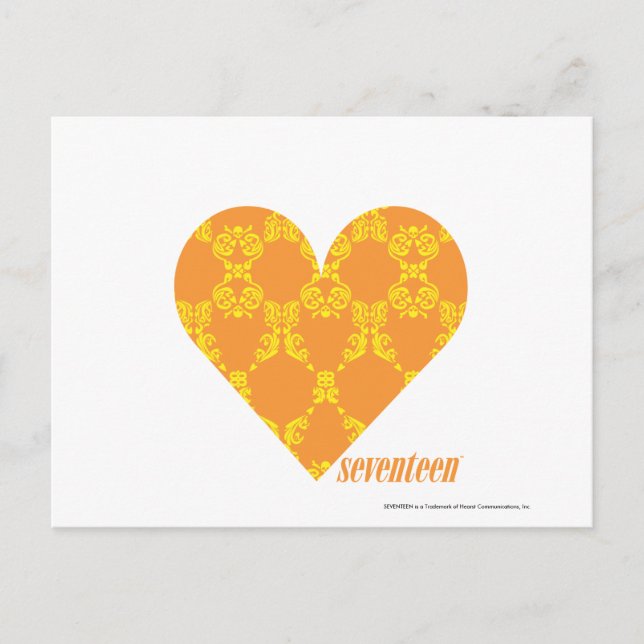 Damask Orange-Yellow 2 Postkarte (Vorderseite)
