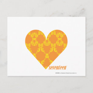 Damask Orange-Yellow 2 Postkarte
