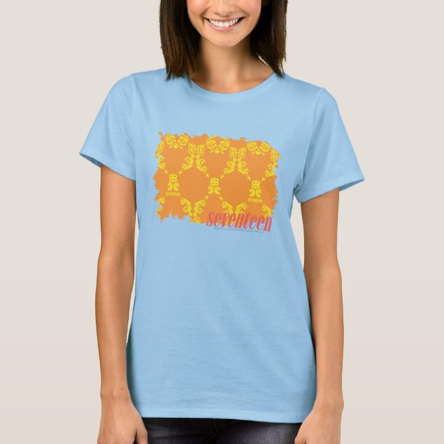 Damask Orange-Yellow 4 T-Shirt (Vorderseite)