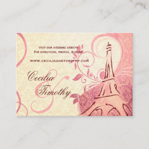 Damask Parisienne: Honeysuckle Wedding Website Begleitkarte