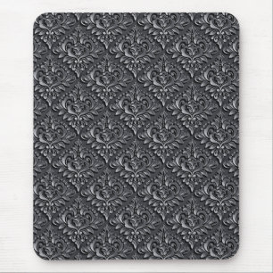 Damask Pattern Schwarzer Hintergrund-23961 Mousepad