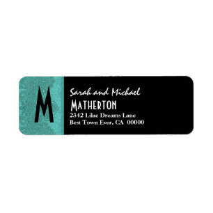 Damask Ribbon Moderne Monogram Green V007
