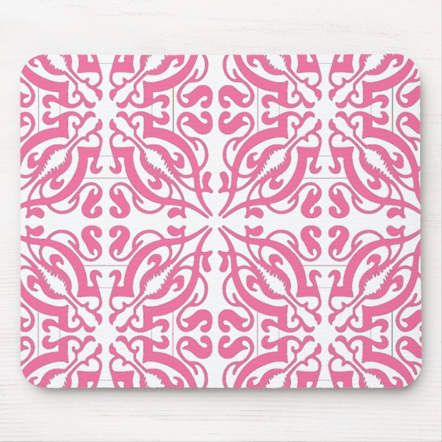 DAMASK - Rosa Mousepad (Vorne)