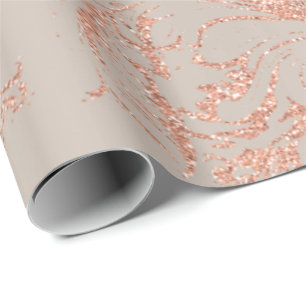 Damask Rose Gold Ivory Royal Antonietta Hütte Geschenkpapier