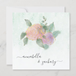 *~* Damask ROSE QR UAWG Glitzer - AR12 Hochzeit Einladung