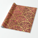 Damask Royal Burgundy Red Maroon Gold Honey Geschenkpapier<br><div class="desc">Chic Floral Royal Wrapping Paper Kann eine schöne Dekoration für viele Veranstaltungen wie Hochzeit,  Jubiläum,  Geburtstag,  Abschluss,  neue Zuhause,  Unternehmen,  Brautparty etc FlorenzK Design</div>