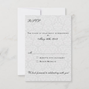 Damask RSVP Cards koordinieren mit Las Vegas Invit Karte