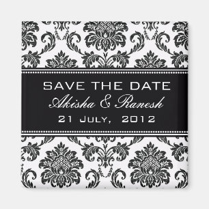 Damask Save the Date Hochzeitskündigung Magnet