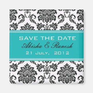 Damask Save the Date Hochzeitskündigung Magnet