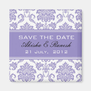 Damask Save the Date Hochzeitskündigung Magnet