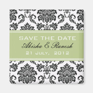 Damask Save the Date Hochzeitskündigung Magnet