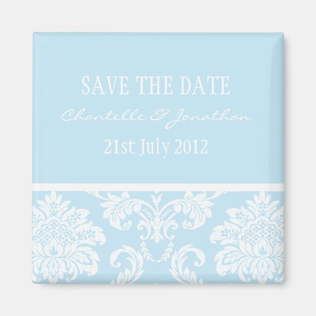 Damask Save the Date Magnet (Vorne)