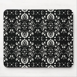 Damask - (schwarz und weiß) mousepad