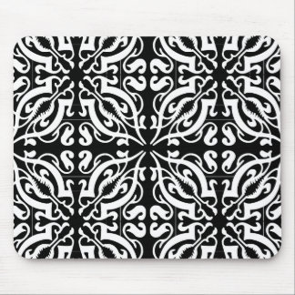 Damask - schwarzer Hintergrund Mousepad