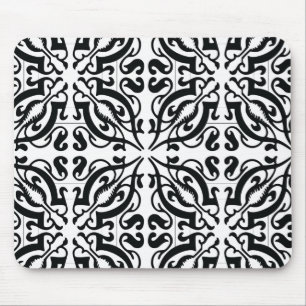 DAMASK - Schwarzweiß Mousepad