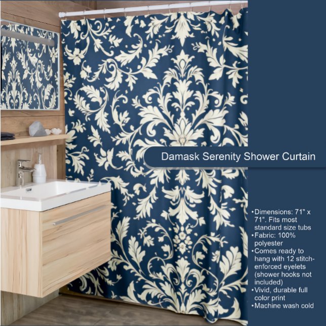 Damask Serenity Duschvorhang (Von Creator hochgeladen)