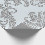 Damask Silver Gray Royal Metallic Blue Glitzer Lux Geschenkpapier<br><div class="desc">Glam und Chic Wrapping Paper für viele Anlässe wie Geburtstag,  Jubiläum,  Hochzeit,  Brautparty,  neue Arbeit,  neue Zuhause,  Corporate Party,  Ruhestand Party,  neues Baby.. florenceK.</div>