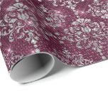 Damask Silver Royal Gray Beet Burgundy Geschenkpapier<br><div class="desc">Glam und Chic Wrapping Paper für viele Anlässe wie Geburtstag,  Jubiläum,  Hochzeit,  Brautparty,  neue Arbeit,  neue Zuhause,  Corporate Party,  Ruhestand Party,  neues Baby..</div>