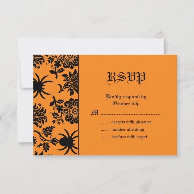 Damask Spider UAWG RSVP Karte (Vorderseite)