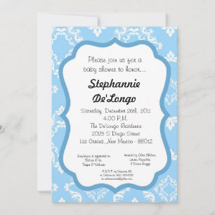 Damask Spitzen Extravagant Elegant Baby Dusche Ein Einladung
