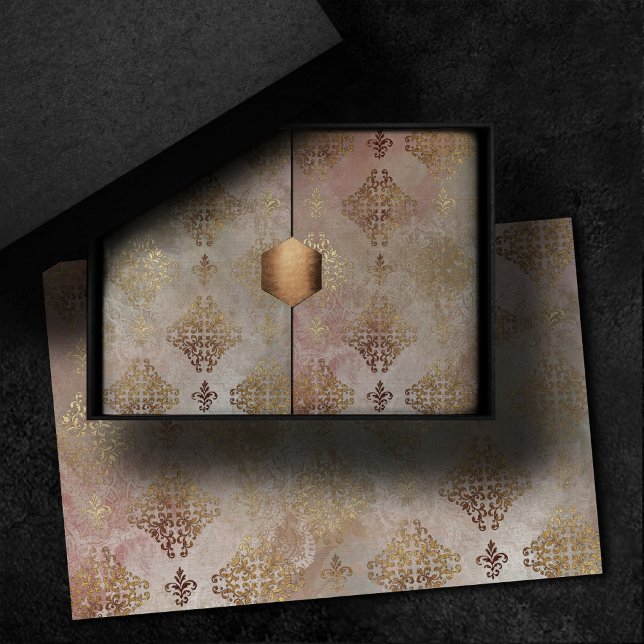 Damask Steampunk | VINTAG Seidenpapier (Von Creator hochgeladen)