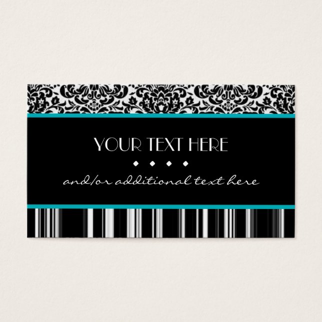 Damask & Stripe, blau (Vorderseite)